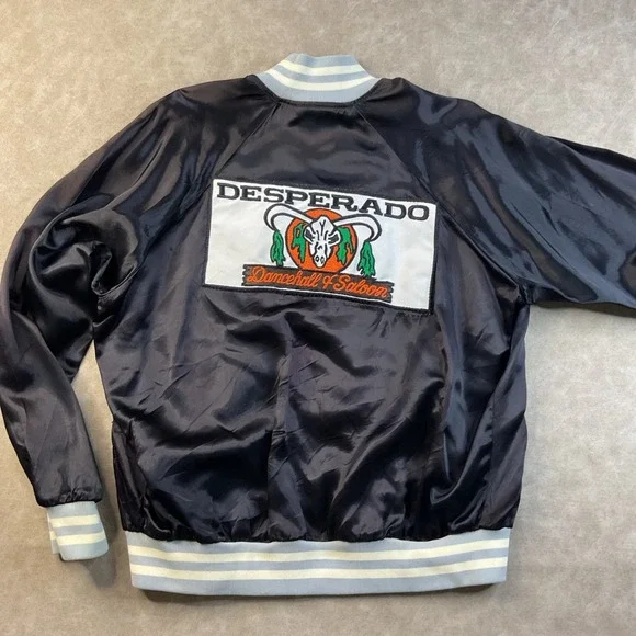 Vintage Desperado Dance Hall & Saloon Houston Texas Jacket Satin Speedline XL